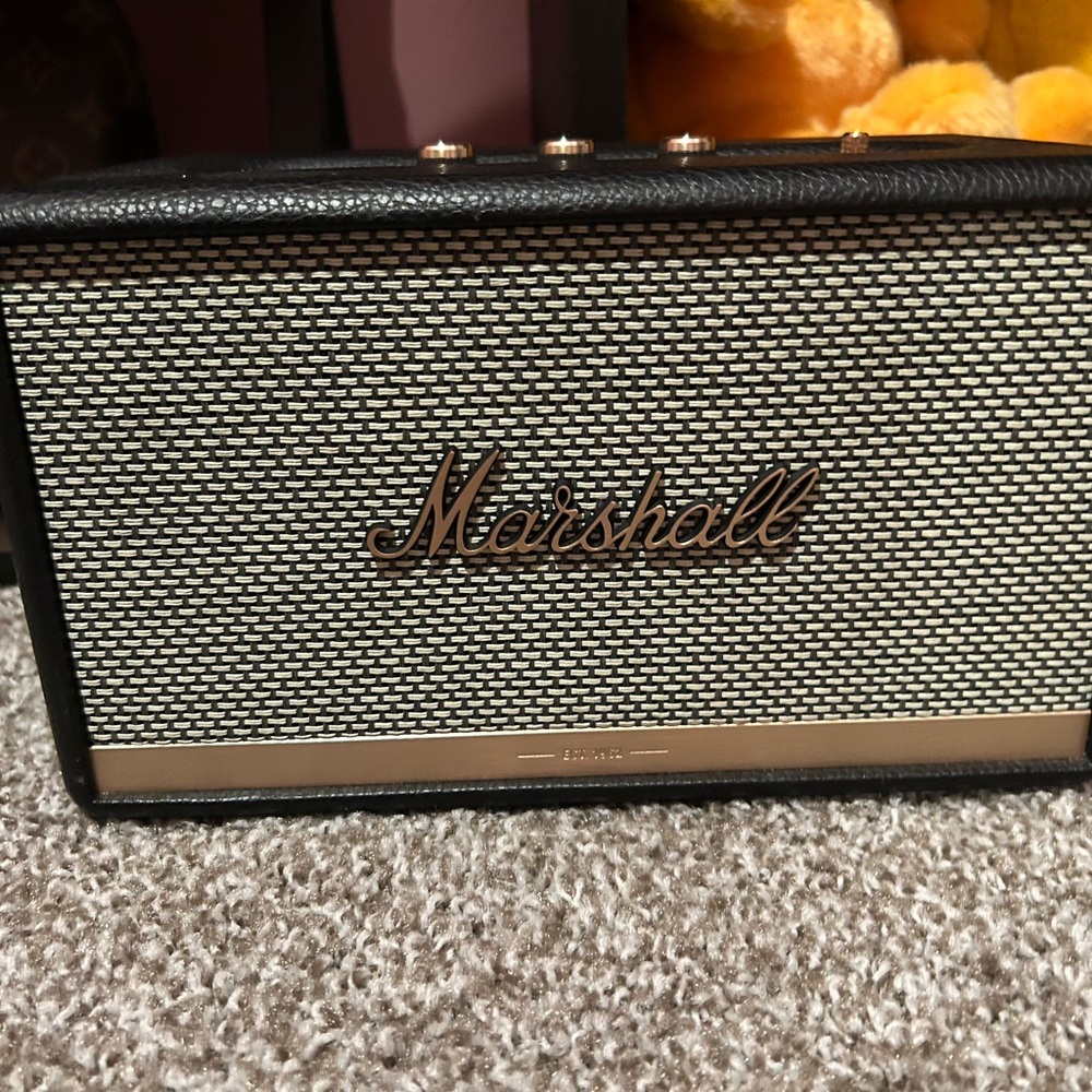 Marshall Black and Gold Bluetooth Speaker